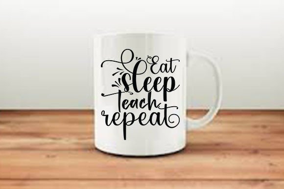 A Designer's Take on the Eat Sleep Teach Repeat Embroidery File