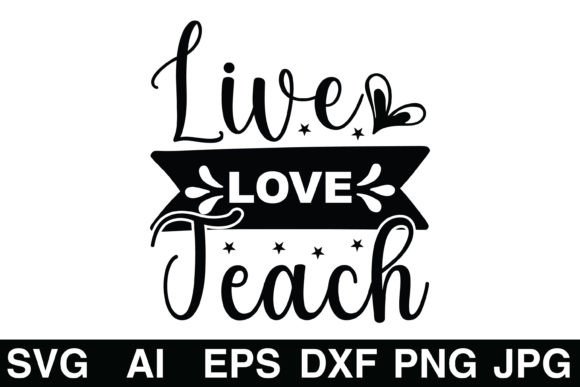 A Designer's Take on the 'Live Love Teach' SVG for Real Embroidery