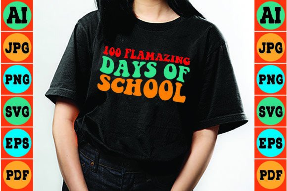 An Embroidery Designer's Look at Retro 100 Flamazing Days of School SVG