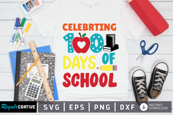 Celebrating 100 Days of School Embroidery Design